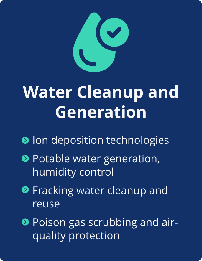Water Cleanup and Generation